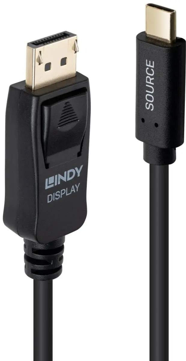 Lindy 43501 video kabel adapter 2 m USB Type-C DisplayPort Zwart