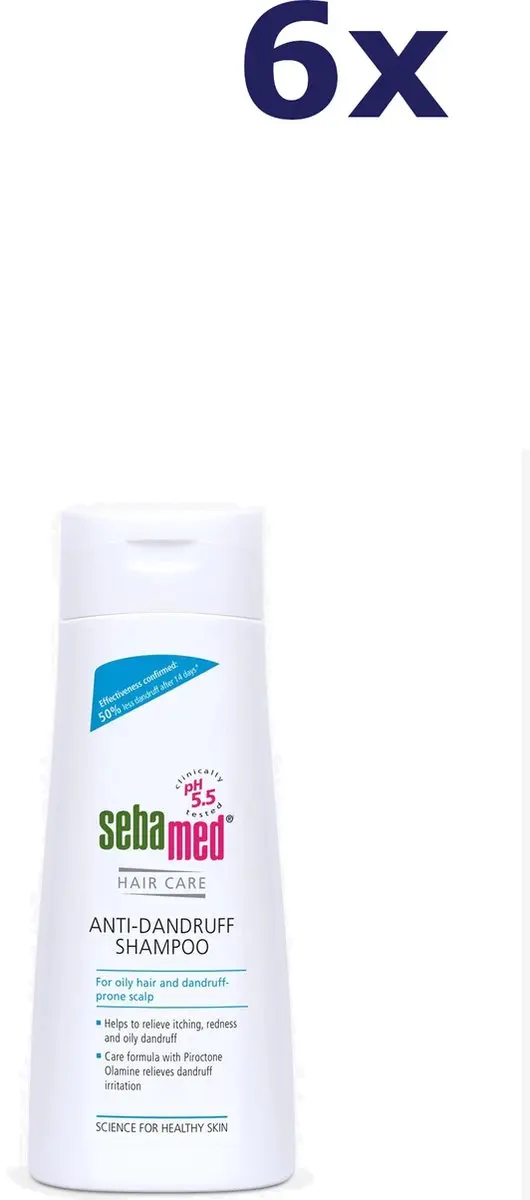6x Sebamed Anti-roos Shampoo 200ml