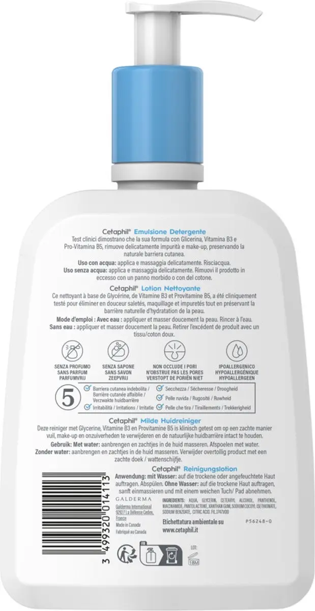 Cetaphil Milde Huidreiniger - 12x470ml Voordeelverpakking - afbeelding 5 van 5