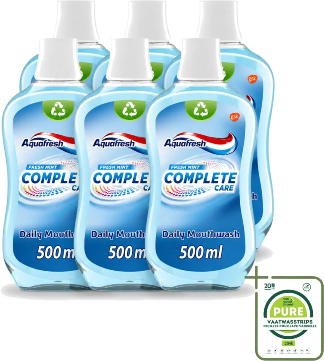 6 x Aquafresh Complete Care Mondwater