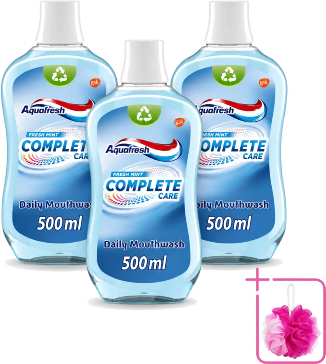 3 x Aquafresh Complete Care Mondwater