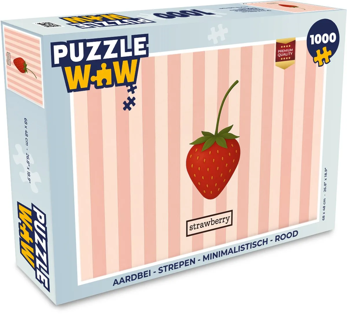 PuzzleWow Aardbei Strepen Legpuzzel 1000 Stuks - MPN 8721374594538