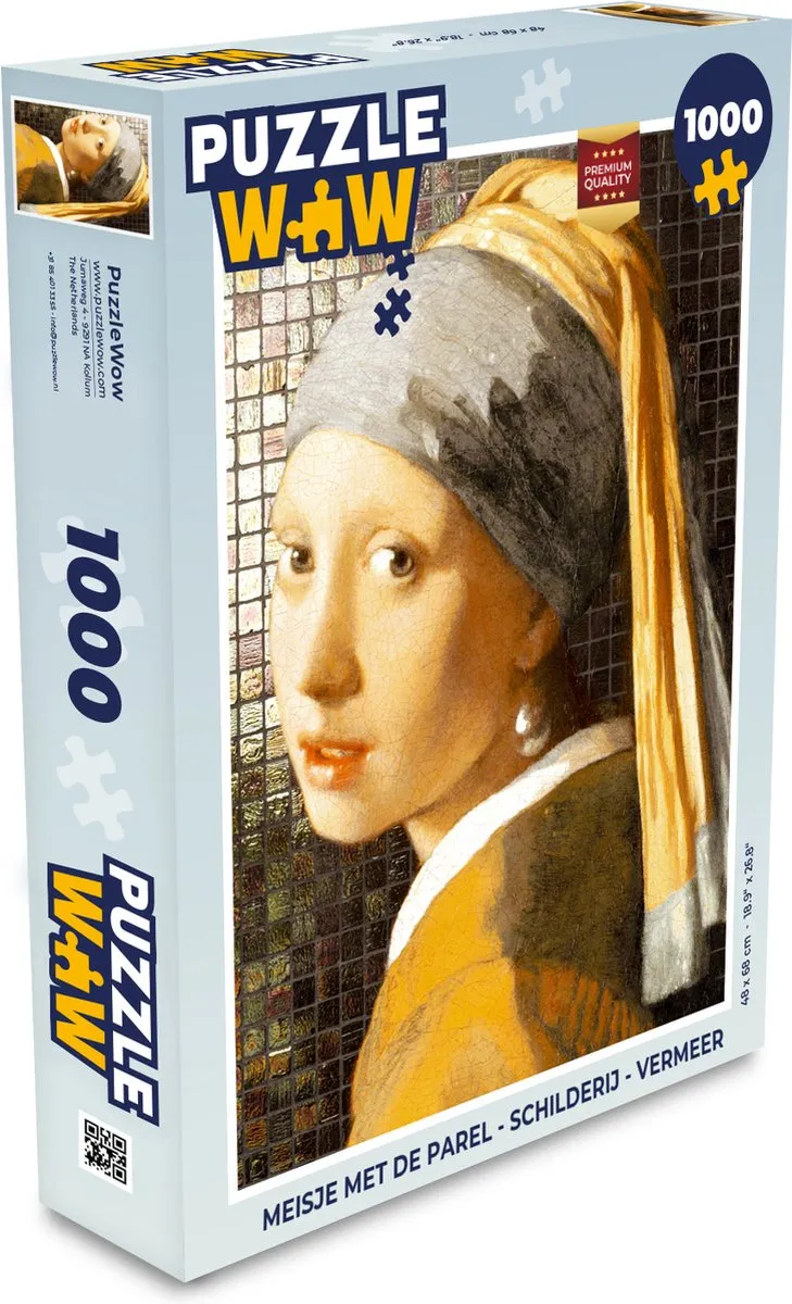 PuzzleWow Vermeer Legpuzzel 1000 Stuks - Multicolor