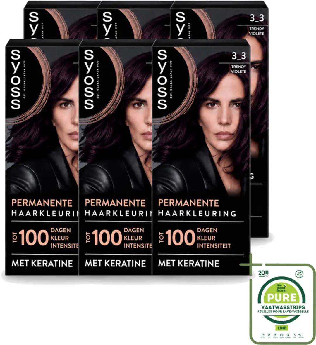 6 x SYOSS Permanent Coloration 3-3