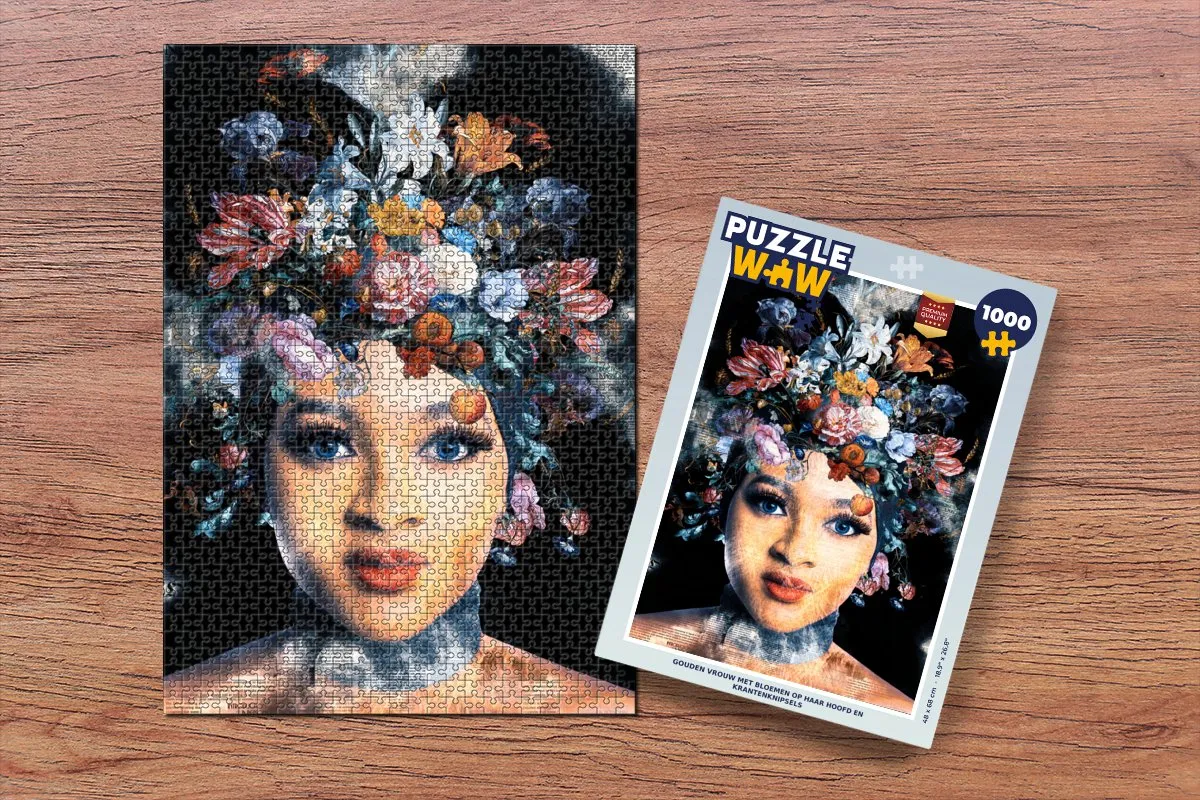 PuzzleWow Bloemen Verf Legpuzzel 1000 Stuks - Multicolor