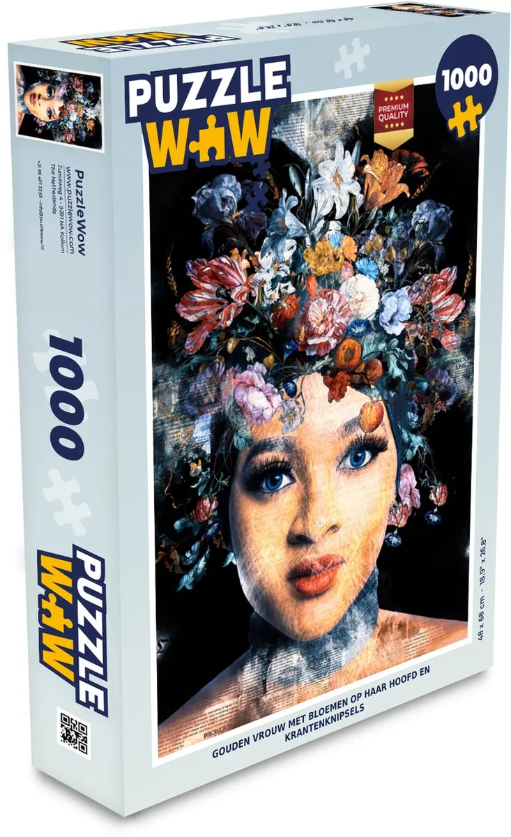 PuzzleWow Bloemen Verf Legpuzzel 1000 Stuks - Multicolor
