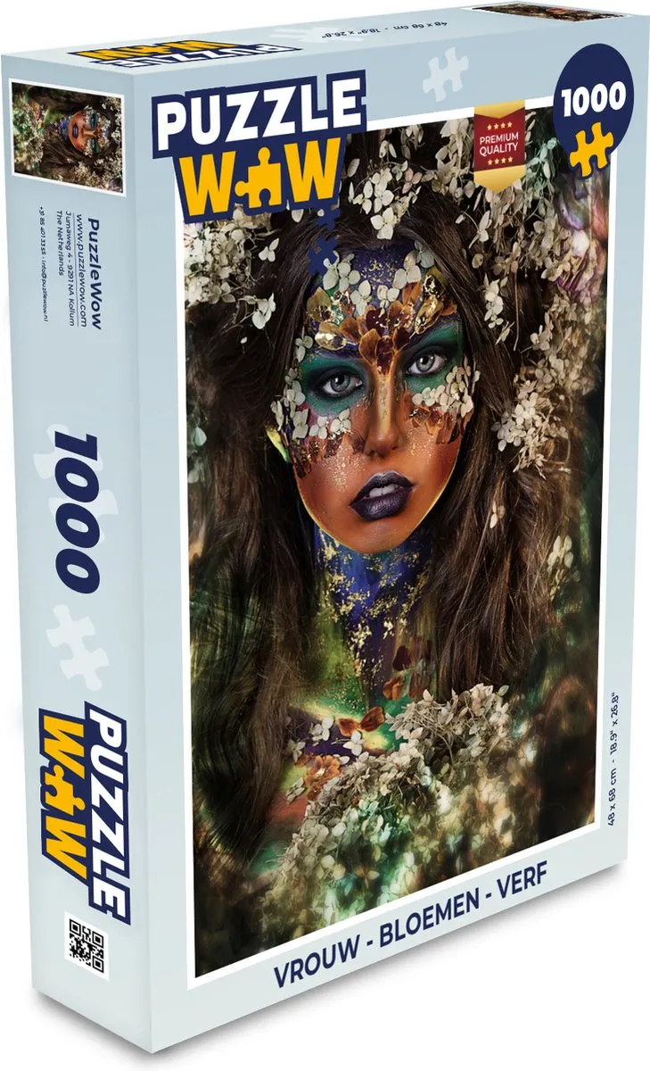 PuzzleWow Bloemen Verf Legpuzzel 1000 Stuks - Multicolor