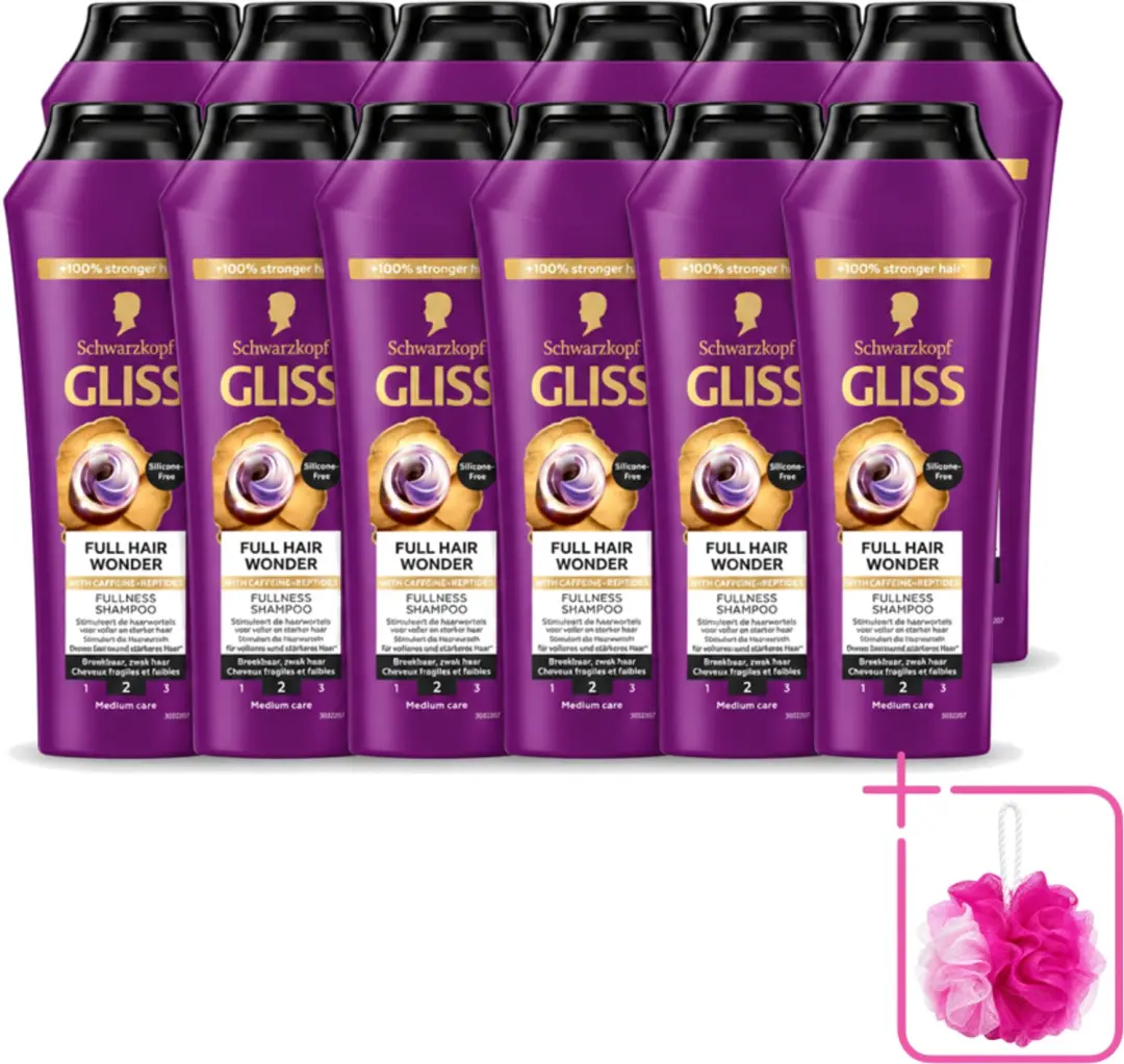 12 x Gliss Shampoo Full Hair Wonder
