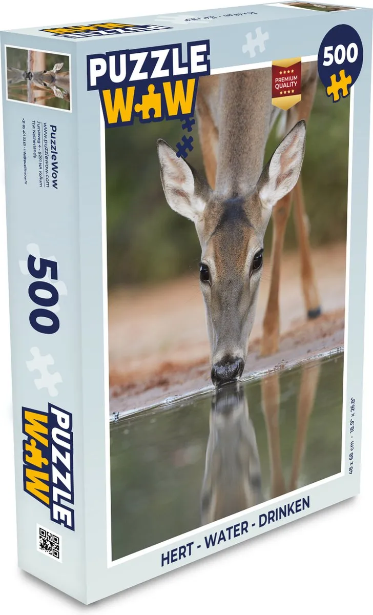 PuzzleWow Hert Legpuzzel 500 Stuks - Multicolor