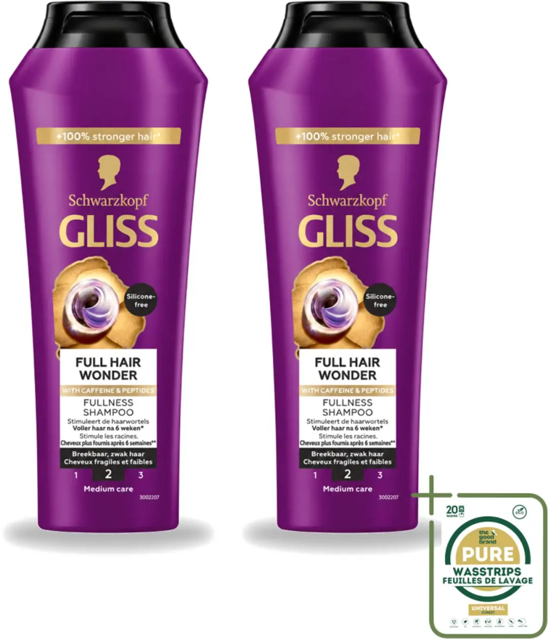 2 x Gliss Shampoo Full Hair Wonder