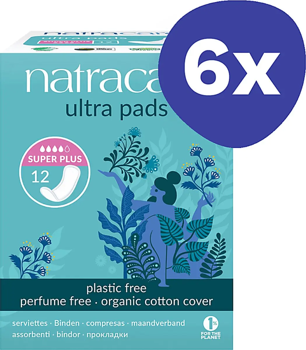 Natracare Maandverband Ultra Super Plus (6x 12 stuks)