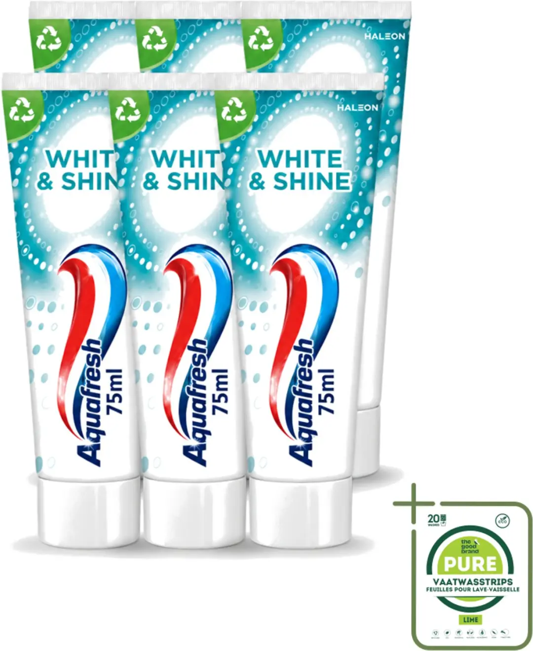 6 x Aquafresh White & Shine