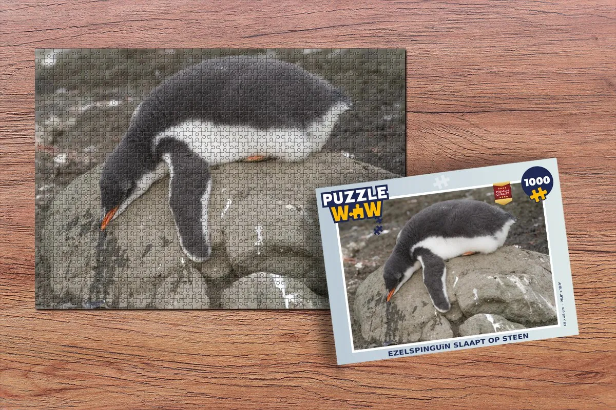 PuzzleWow Pinguïn Legpuzzel 1000 Stuks - Multicolor