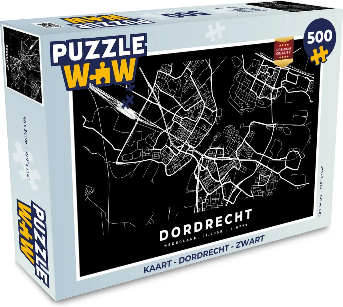 PuzzleWow Dordrecht Legpuzzel 500 Stuks - Multicolor