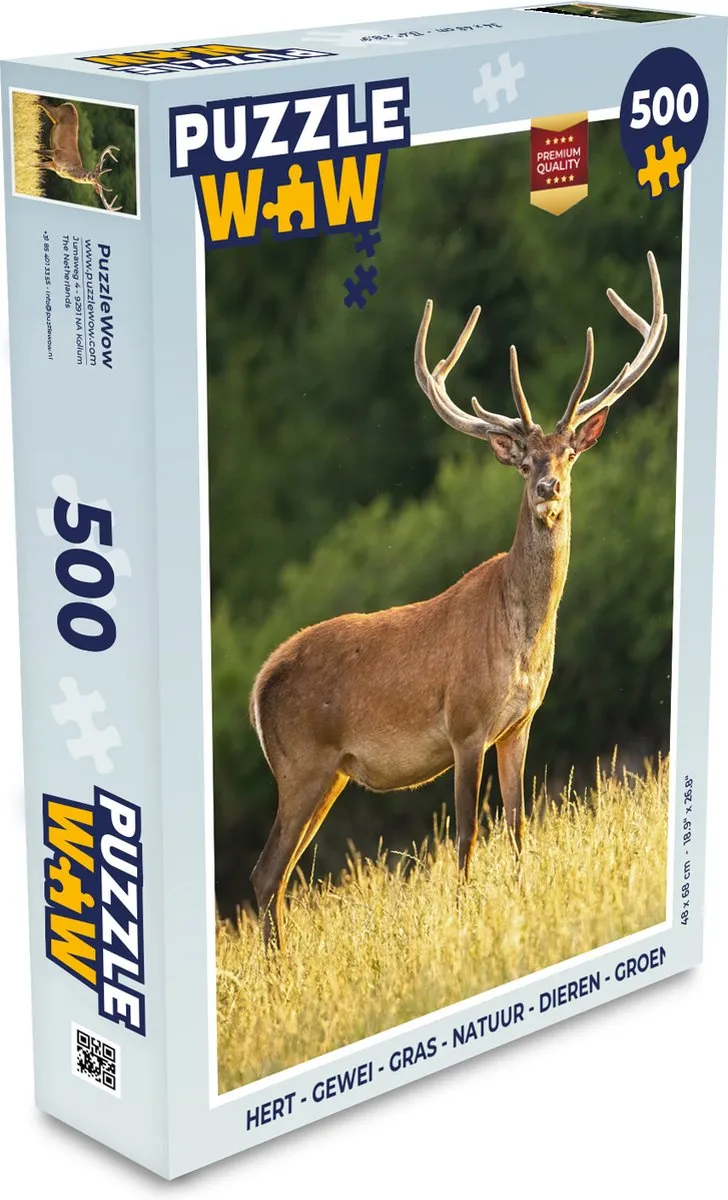 PuzzleWow Hert Legpuzzel 500 Stuks - Multicolor