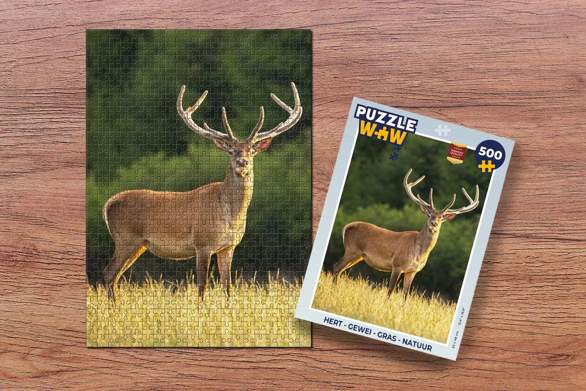 PuzzleWow Hert Legpuzzel 500 Stuks - Multicolor