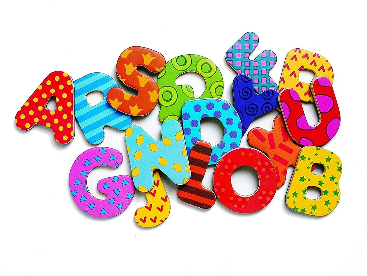 Djeco Houten Magneten 38 Big Letters - Multicolor - afbeelding 3 van 3