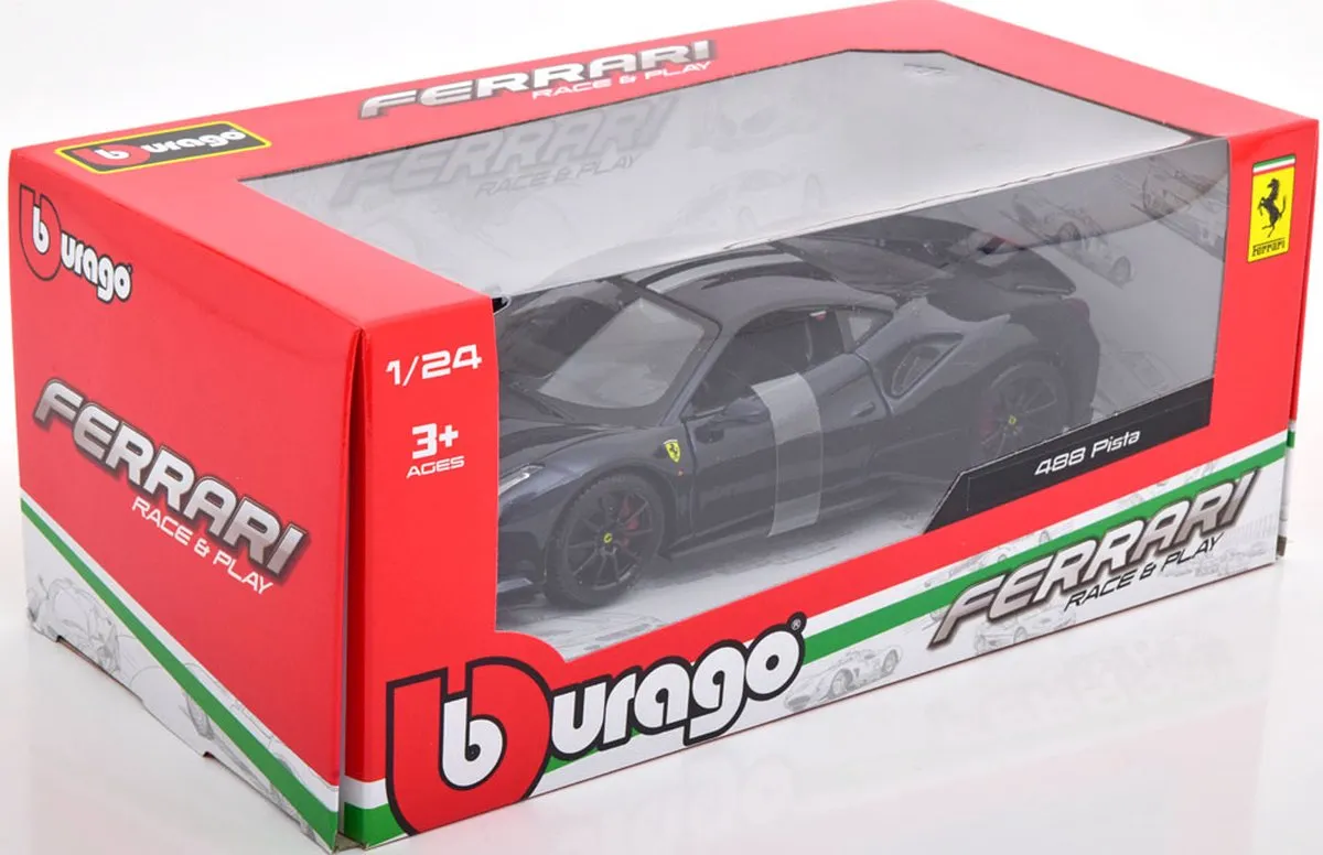 Ferrari 488 Pista Diecast Modelauto 1:24 - Dark Blue