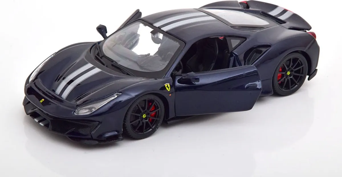 Ferrari 488 Pista Diecast Modelauto 1:24 - Dark Blue