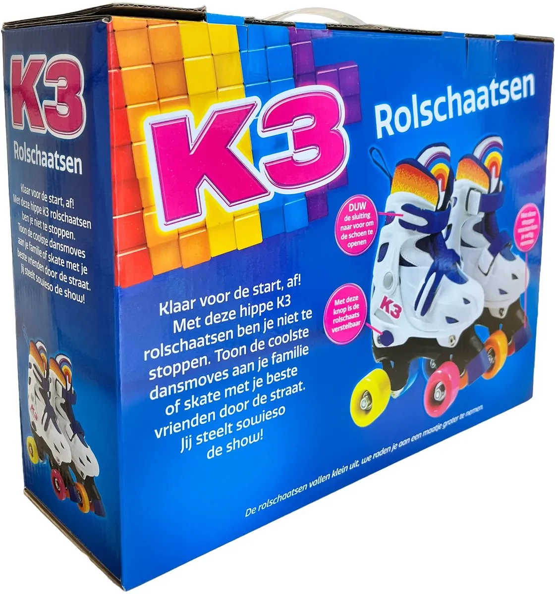 K3 Studio 100 Regenboog Rolschaatsen - Maat 30-33 - Wit/Paars