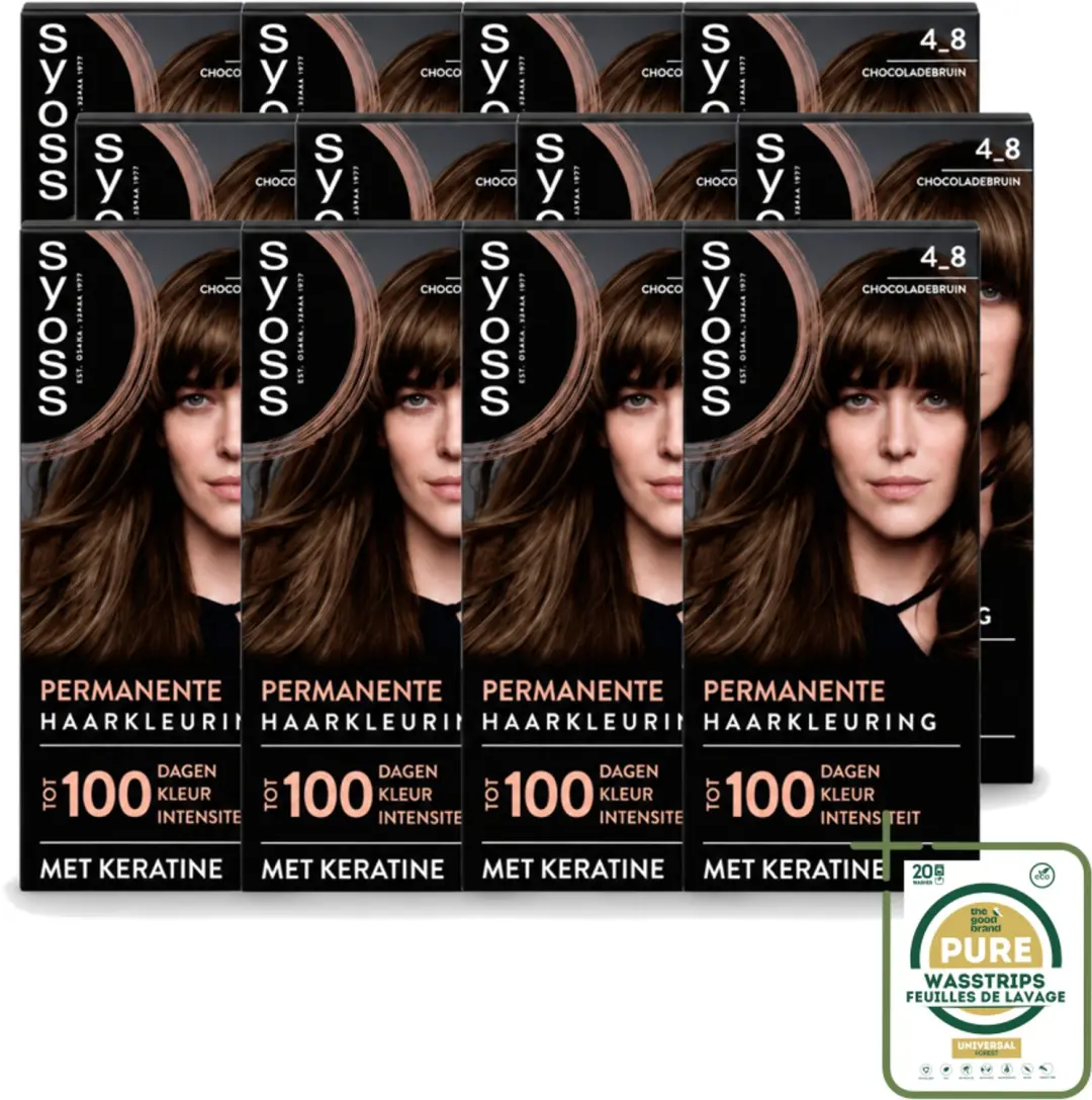 12 x SYOSS Permanent Coloration 4-8