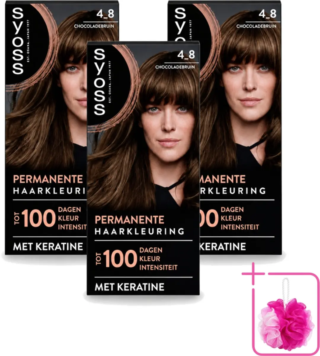 3 x SYOSS Permanent Coloration 4-8