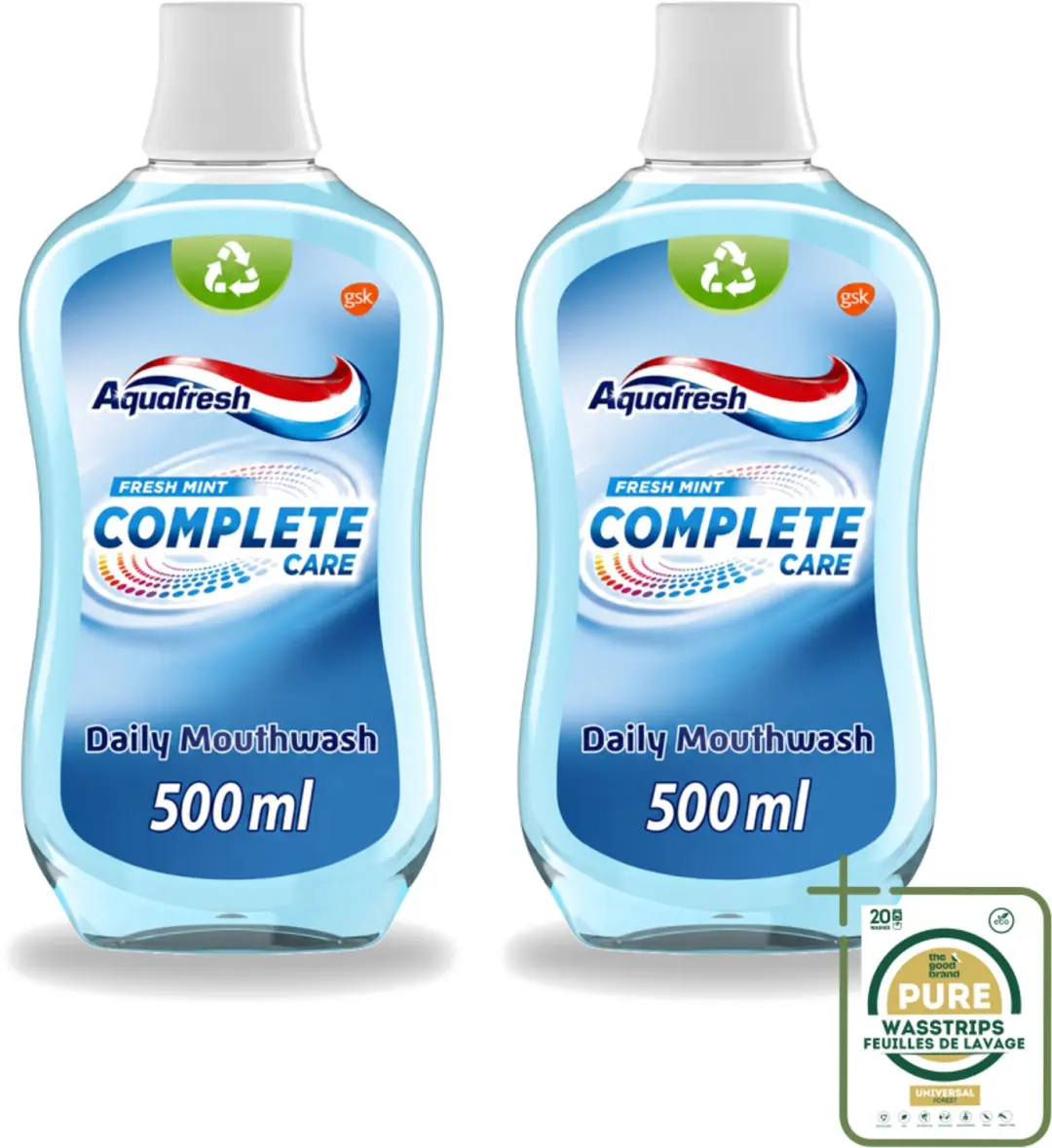 2 x Aquafresh Complete Care Mondwater