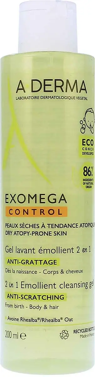 A-derma Exomega Control Gel Lavant Émollient 500ml