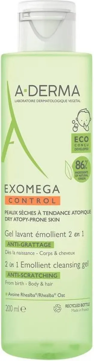 A-derma Exomega Control Gel Lavant Émollient 500ml