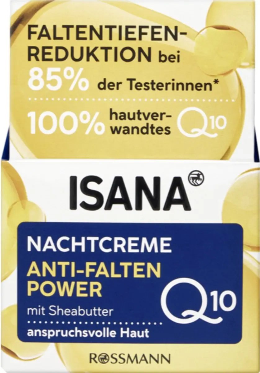 ISANA Nachtcrème Q10 Anti Rimpel Power SPF15 50mL anti aging met Sheabutter