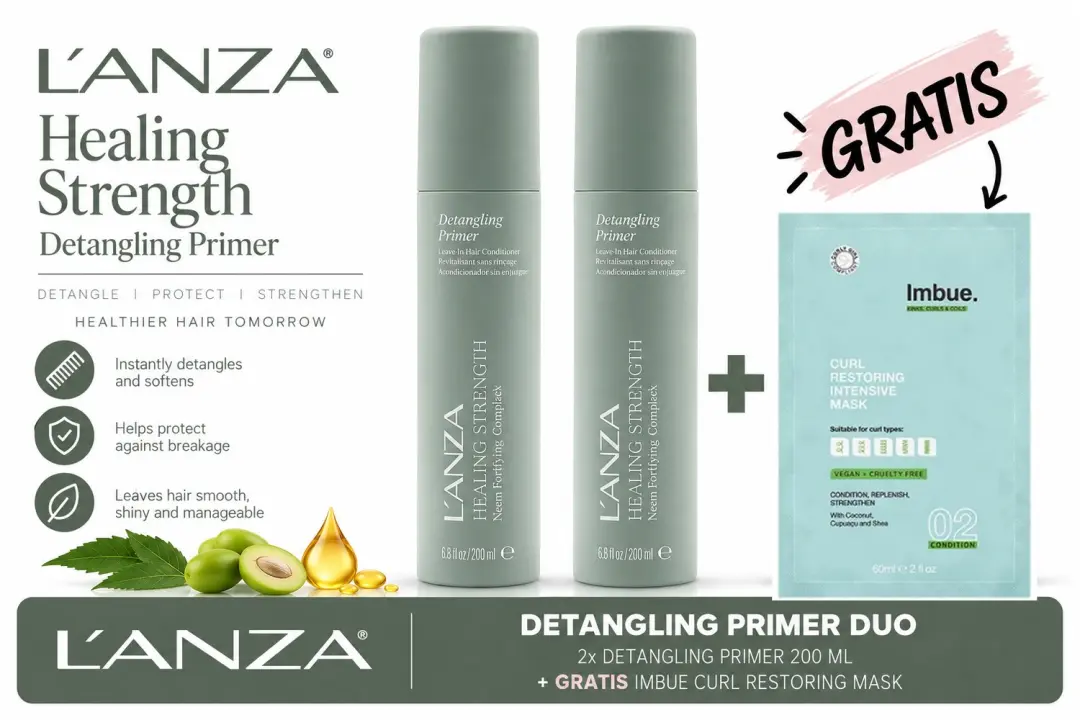 L’ANZA Healing Strength Detangling Primer Duo + Gratis Imbue Masker