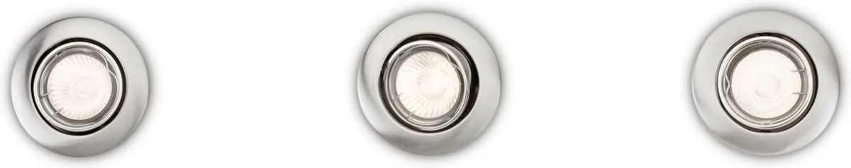Philips Enif Inbouwspot 3-lichts - 90cm - Mat Chroom