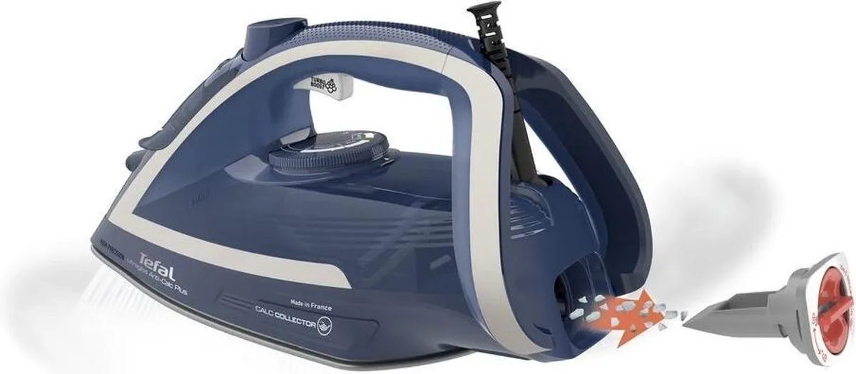 Tefal Ultragliss Anti-Calc Plus FV6830 Stoomstrijkijzer - 2800W - 270ml - Blauw/Zilver