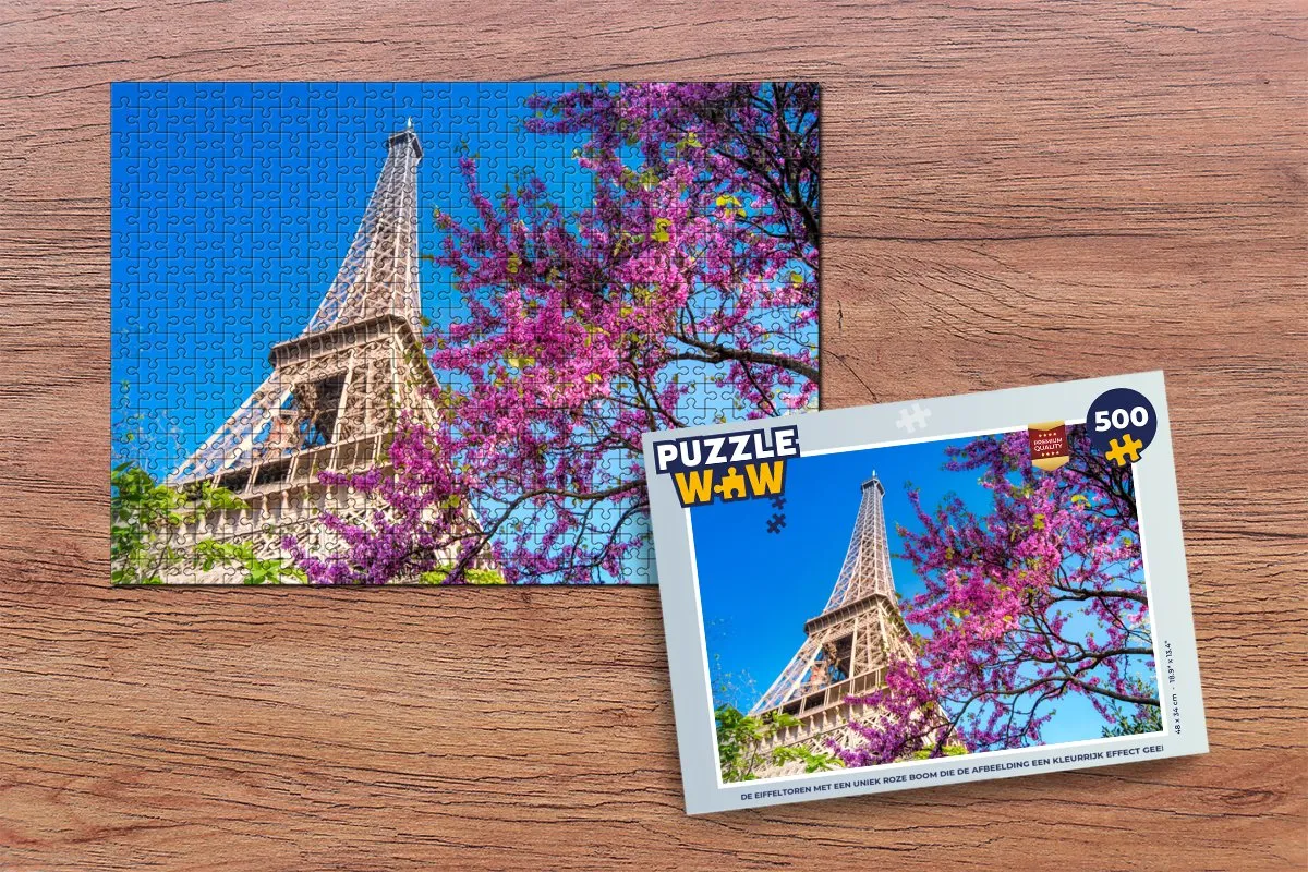 PuzzleWow De Eiffeltoren Legpuzzel 500 Stuks - Multicolor
