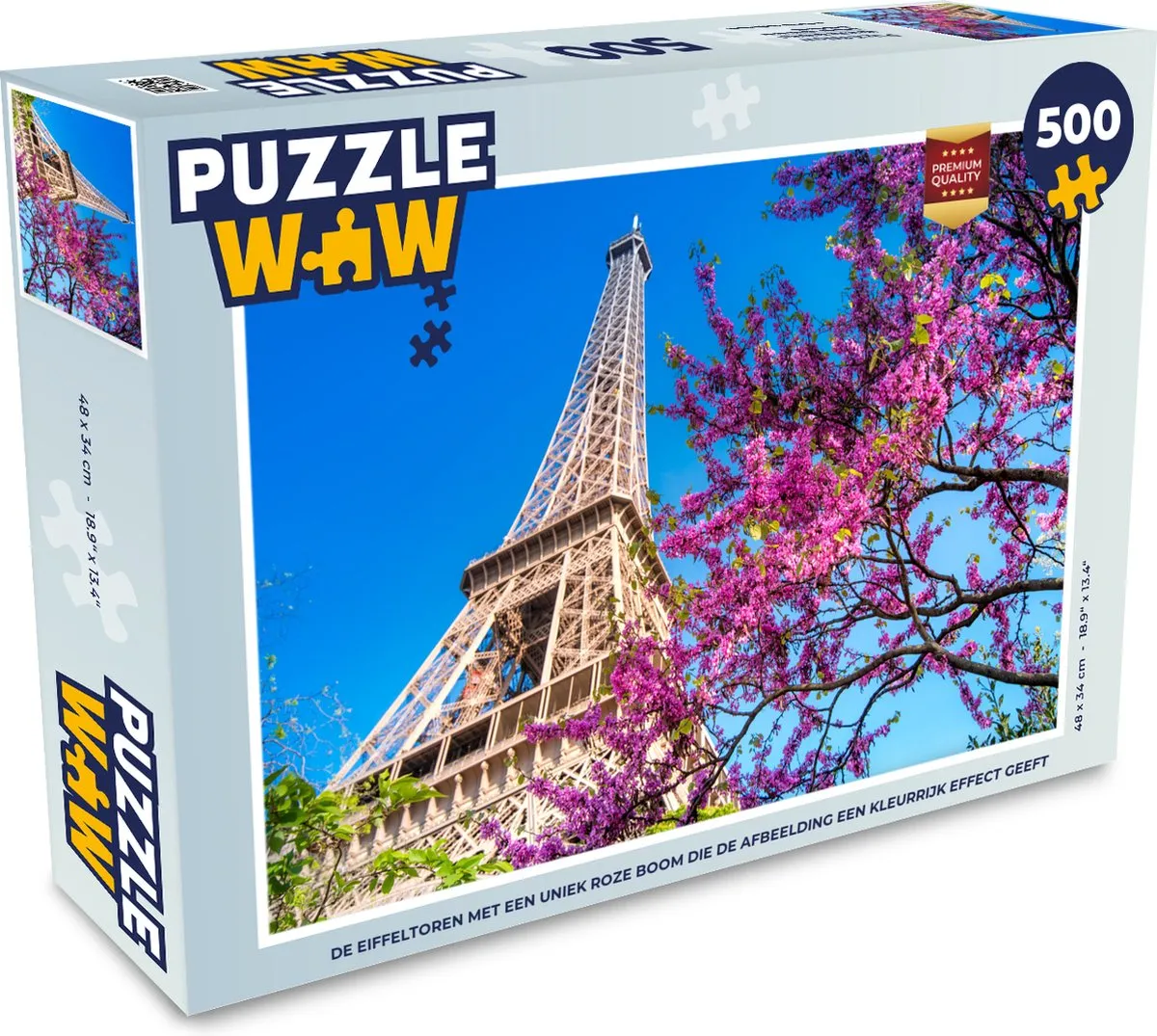 PuzzleWow De Eiffeltoren Legpuzzel 500 Stuks - Multicolor