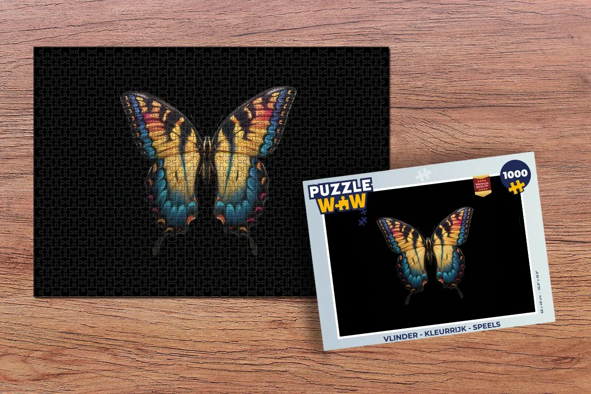 PuzzleWow Vlinder Legpuzzel 1000 Stuks - Kleurrijk