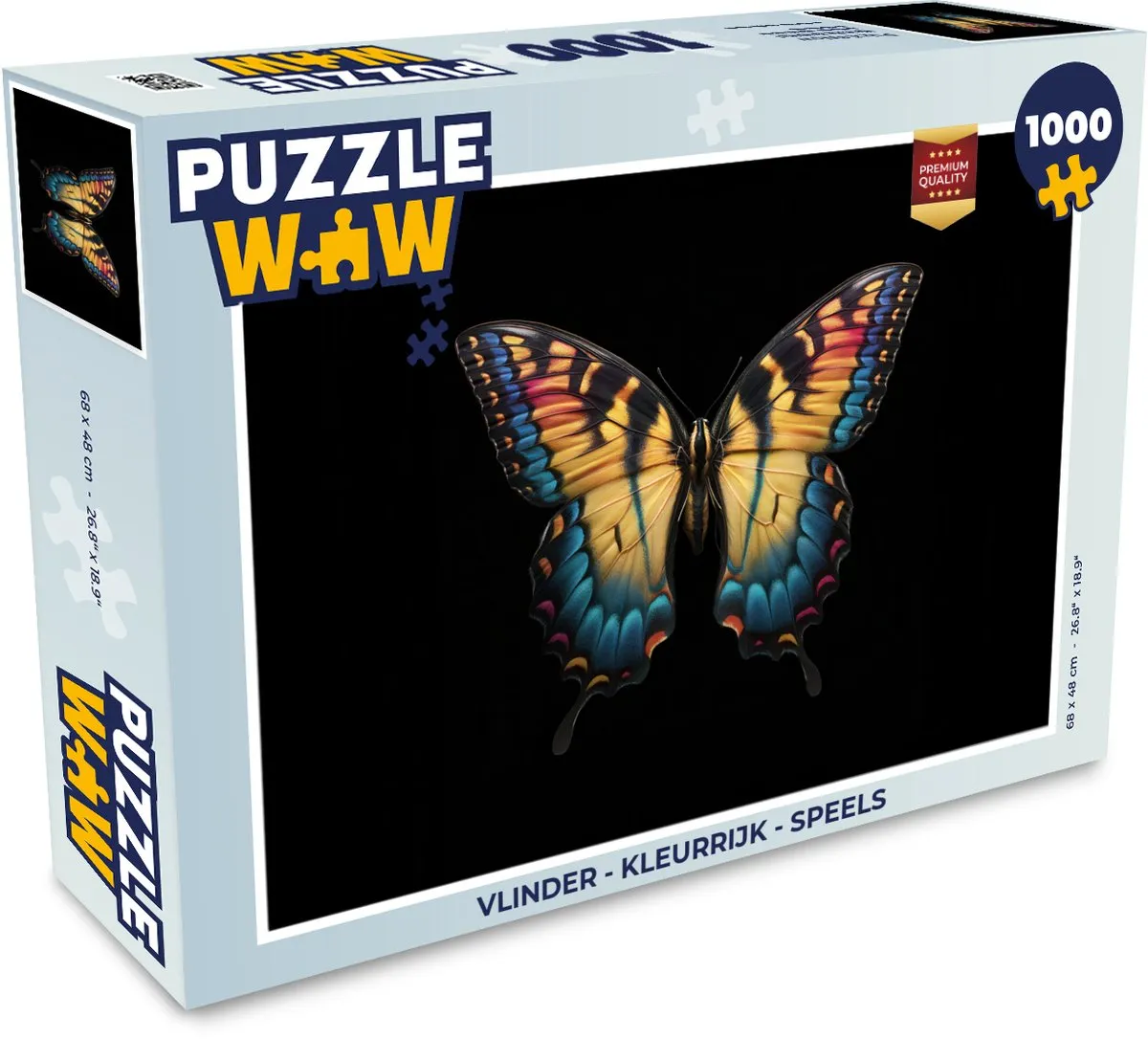 PuzzleWow Vlinder Legpuzzel 1000 Stuks - Kleurrijk