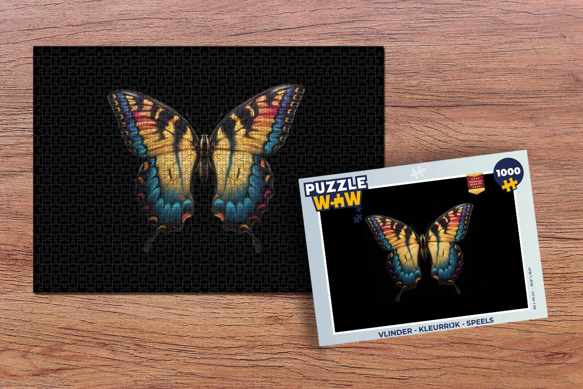 PuzzleWow Vlinder Legpuzzel 1000 Stuks - Kleurrijk
