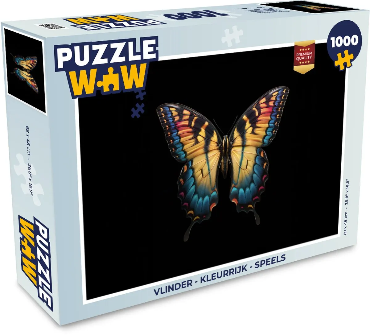 PuzzleWow Vlinder Legpuzzel 1000 Stuks - Kleurrijk