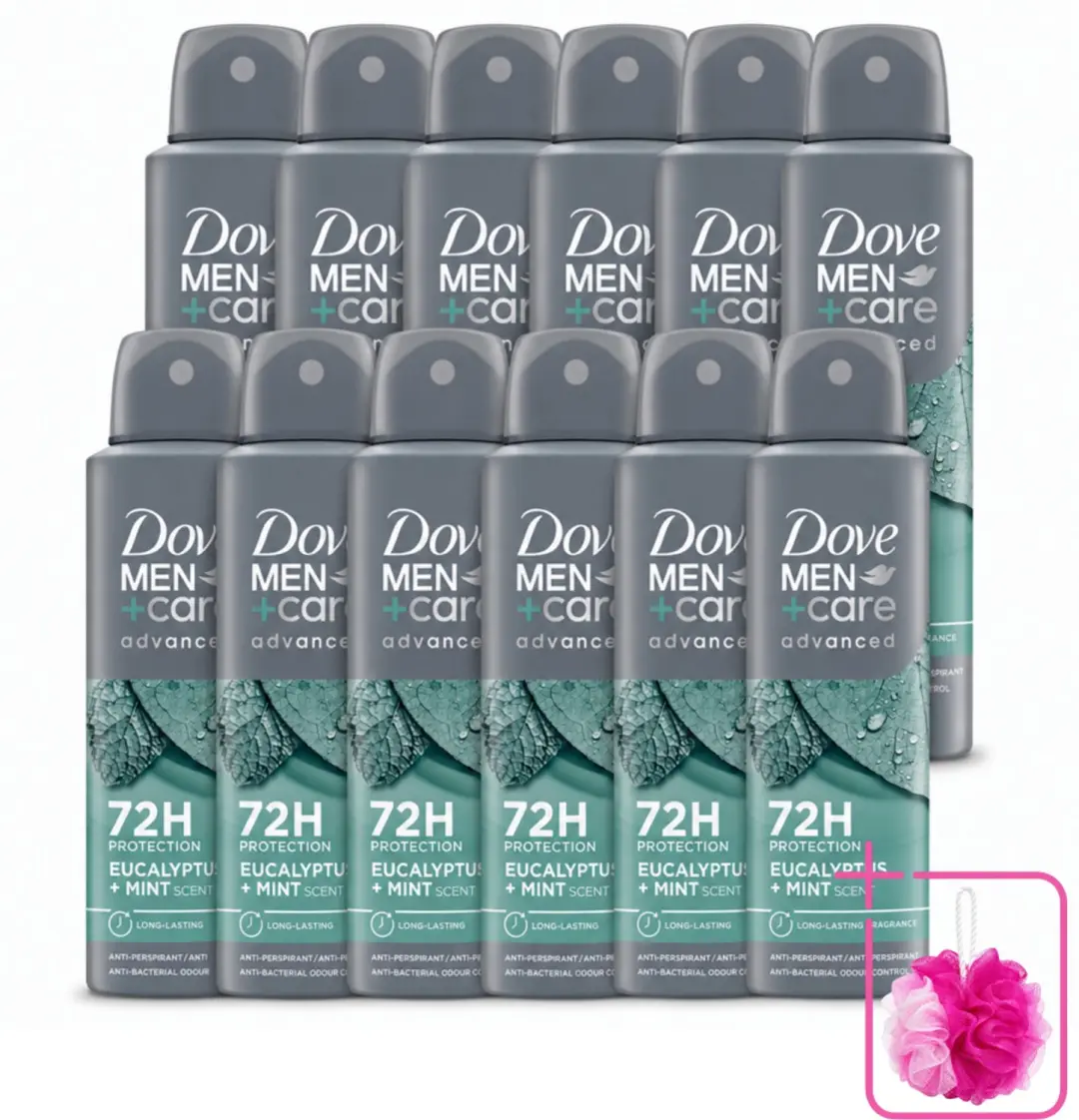 12 x Dove Men+Care Deodorant Spray