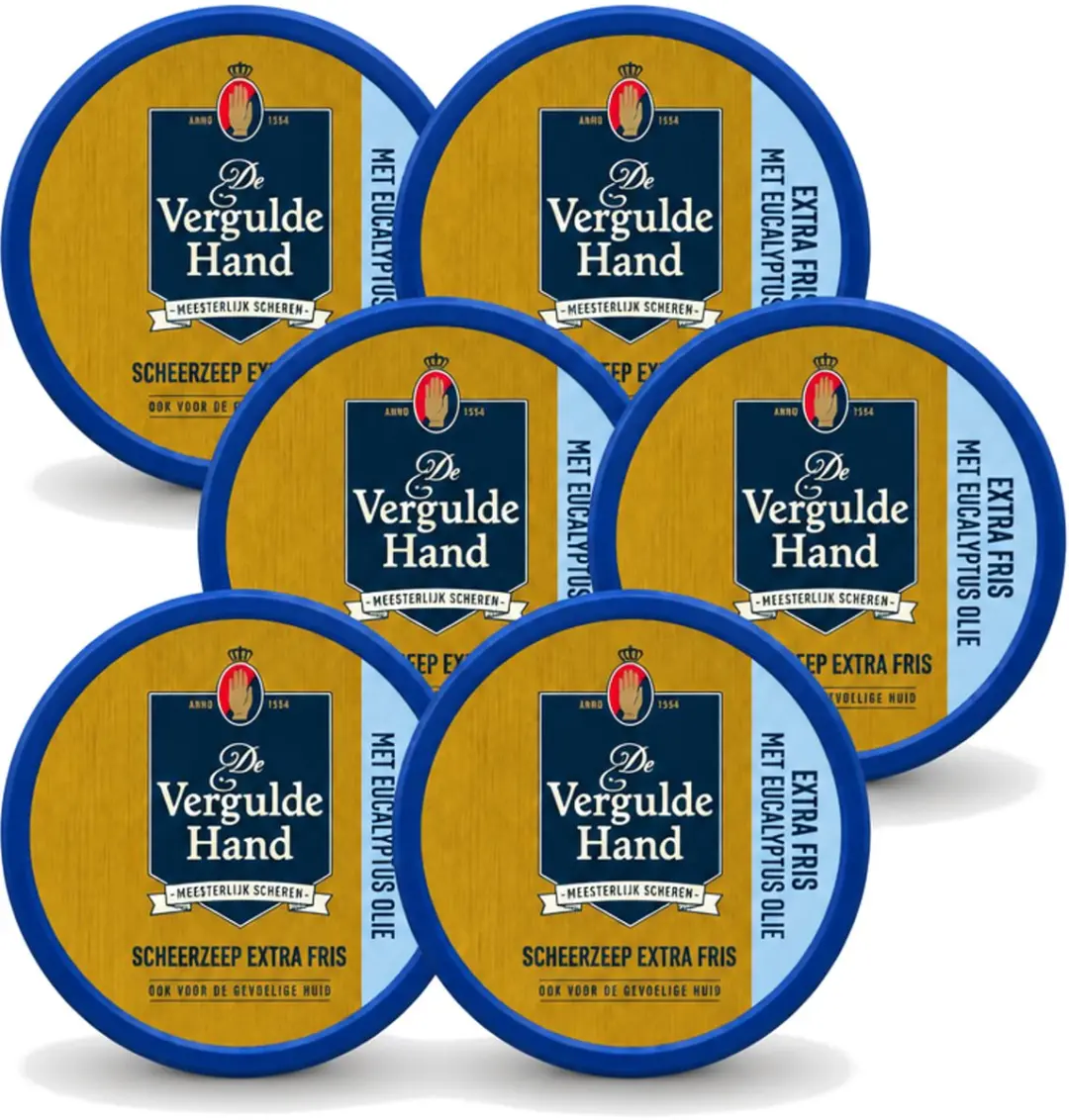 6 x Vergulde Hand