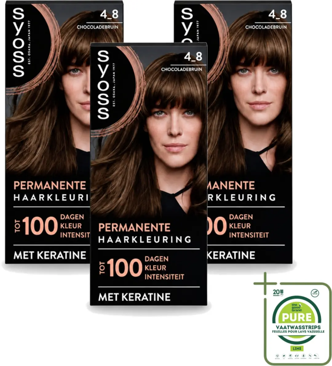 3 x SYOSS Permanent Coloration 4-8