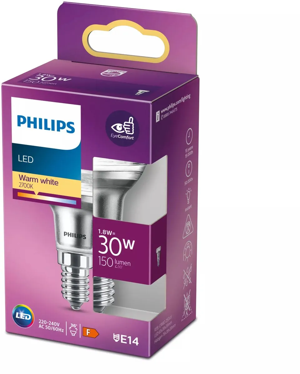 Philips LED Reflector 30W E14 - Warmwit