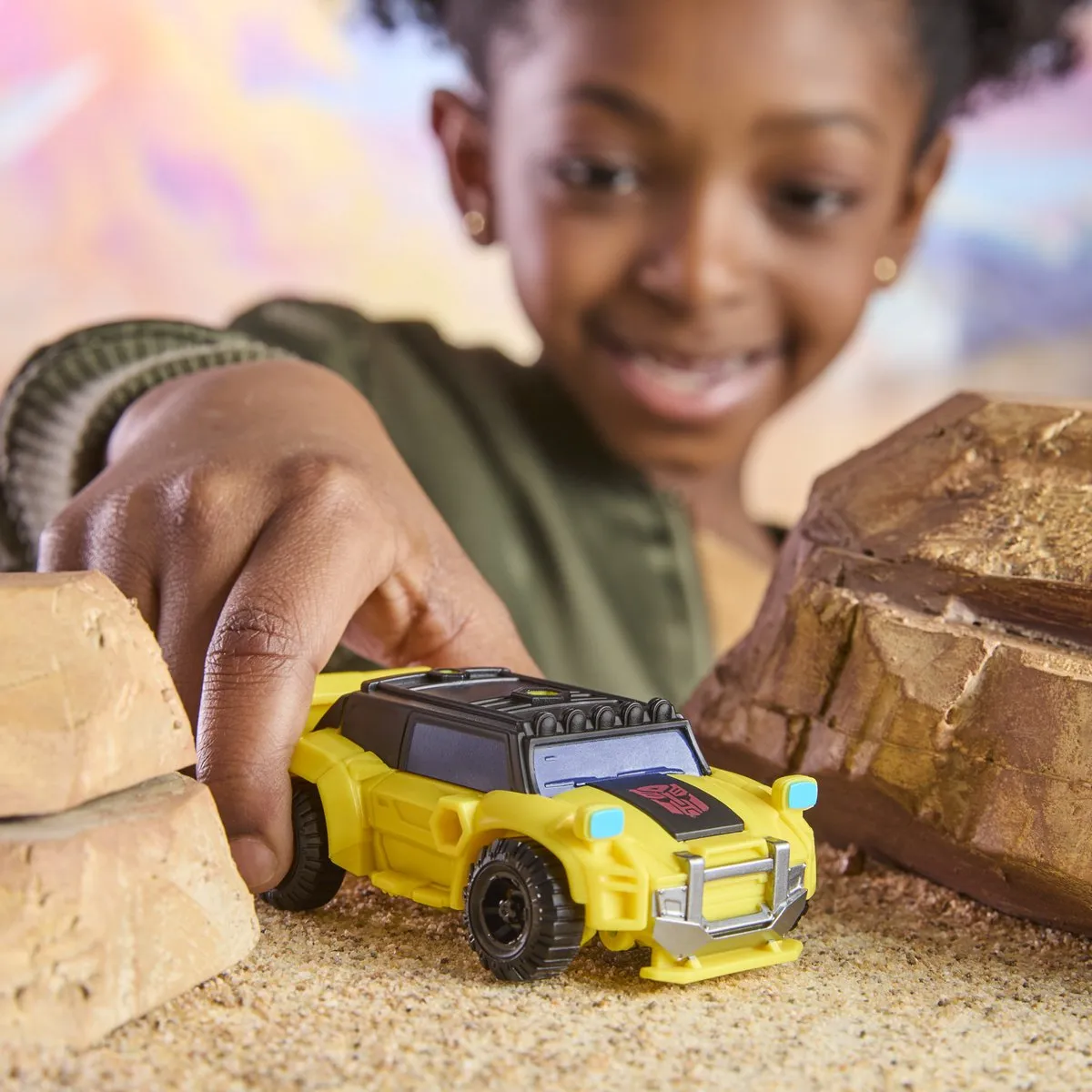 Transformers Cyber Changers Bumblebee Actiefiguur - Geel
