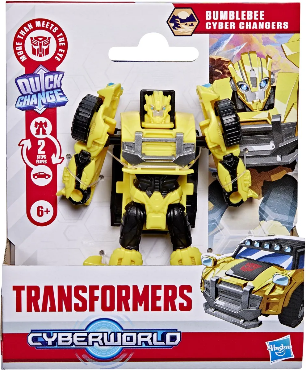 Transformers Cyber Changers Bumblebee Actiefiguur - Geel