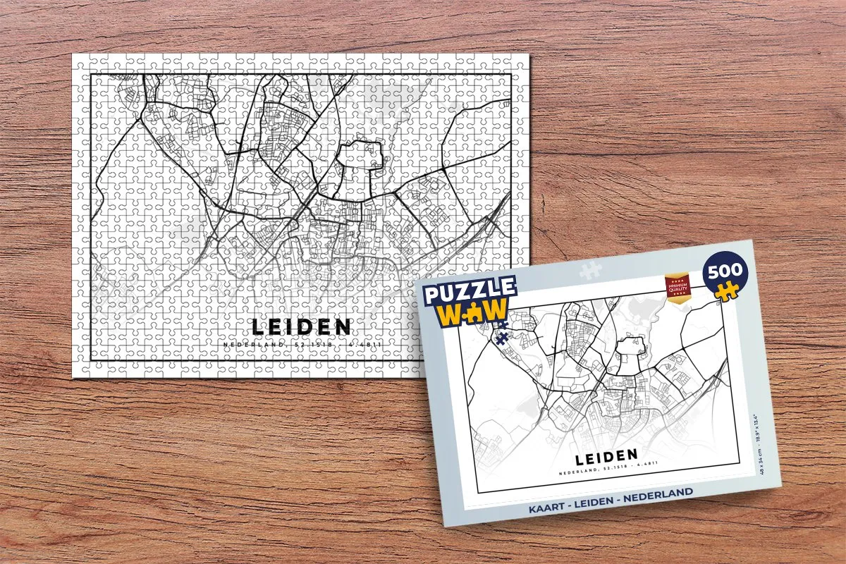PuzzleWow Leiden Legpuzzel 500 Stuks - Multicolor