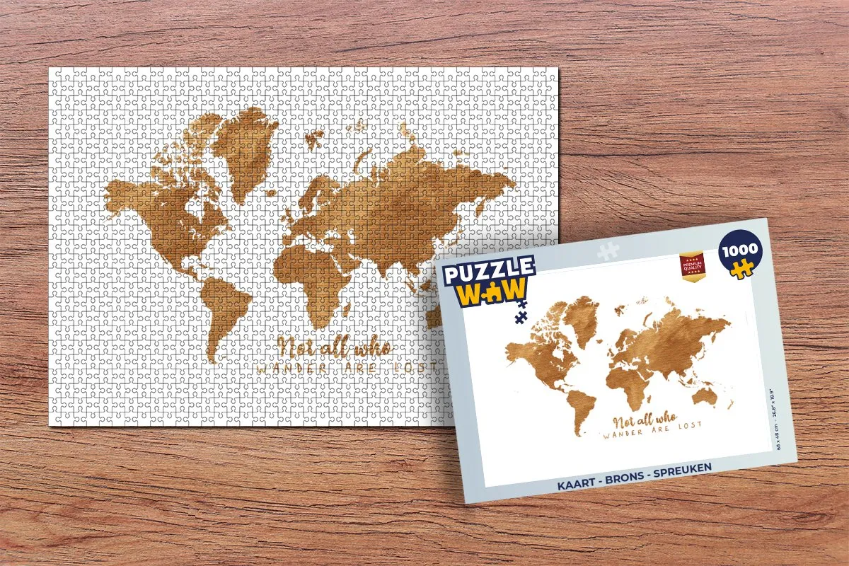 PuzzleWow Legpuzzel 1000 Stuks - Spreuken - Multicolor
