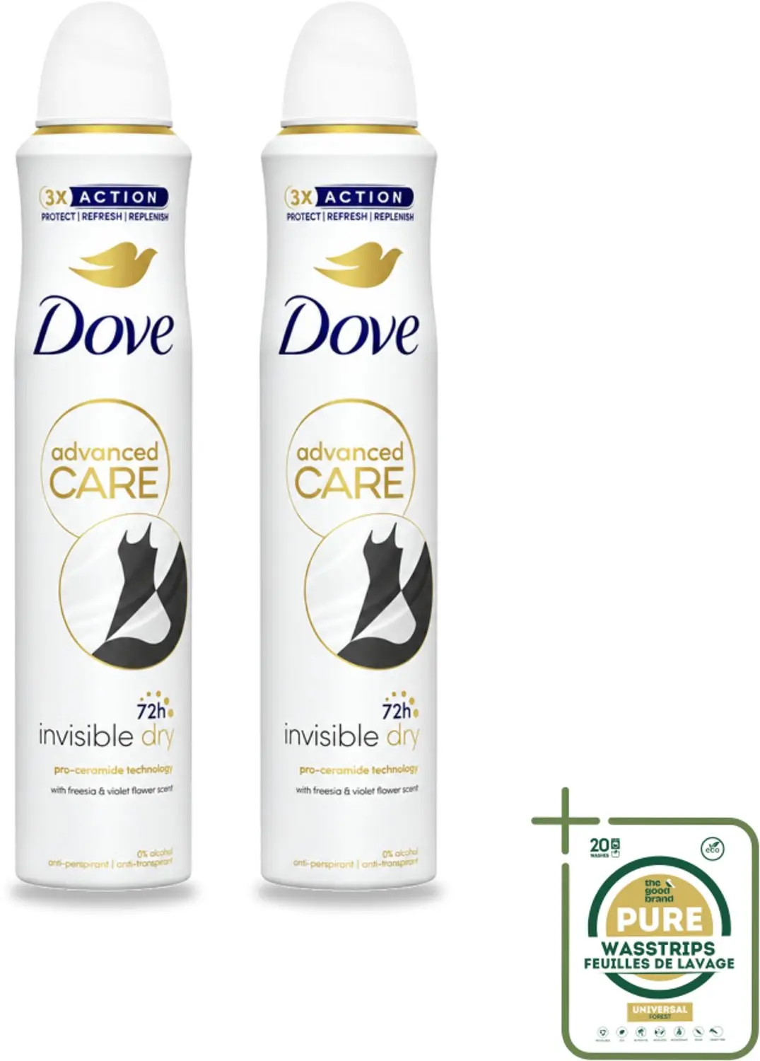 2 x Dove Deodorant Spray