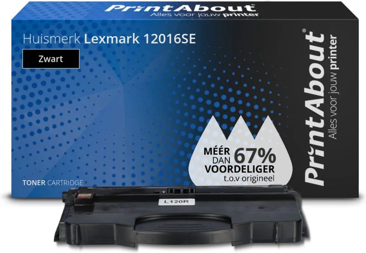 PrintAbout Lexmark 12016SE-PA Toner - Zwart
