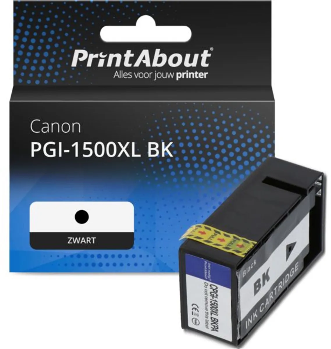PrintAbout Canon PGI-1500XL BK Inktcartridge - 1555 Pagina's